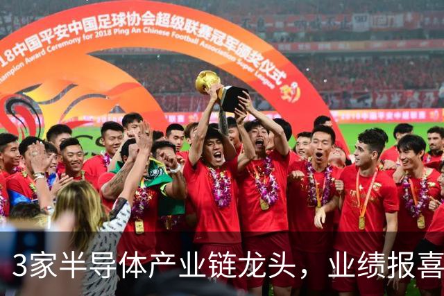 3家半导体产业链龙头，业绩报喜！